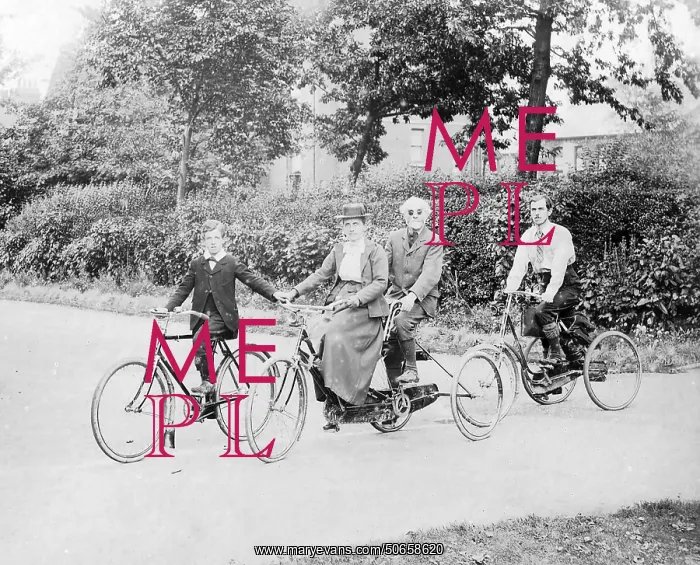 : Francis Joseph Campbell Riding Tandem, c. late 1800s : Francis Joseph Campbell Riding Tandem, c. late 1800s