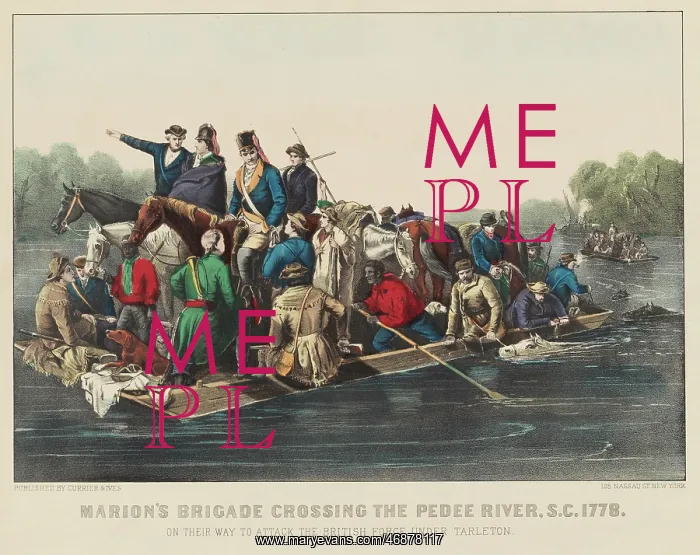 : Francis Marion's Brigade Crossing the Pedee River, S.C. 1778 : Francis Marion's Brigade Crossing the Pedee River, S.C. 1778