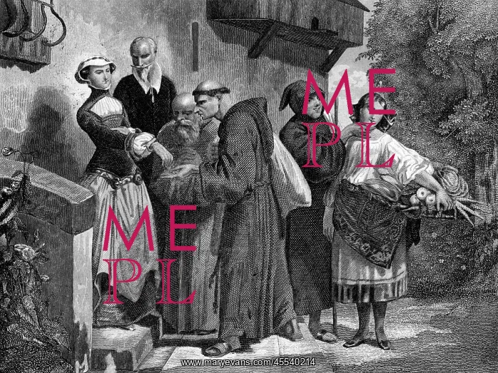 : Franciscan monks begging : Franciscan monks begging