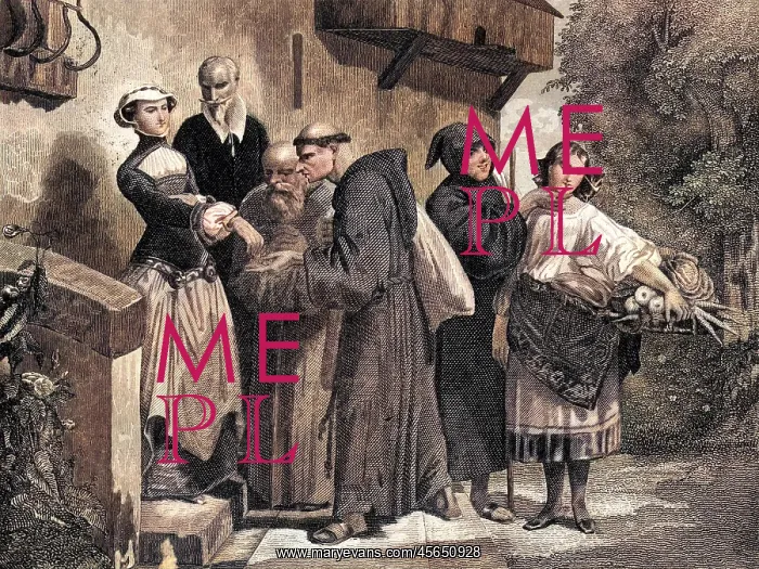 : Franciscan monks begging : Franciscan monks begging