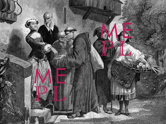 : Franciscan monks begging : Franciscan monks begging