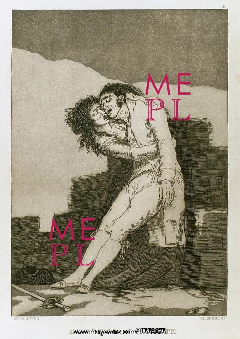 : Francisco Goya (1746-1828). Caprices. Plaque 10. Love and d : Francisco Goya (1746-1828). Caprices. Plaque 10. Love and d