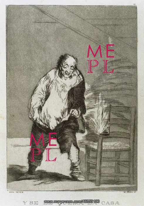 : Francisco Goya (1746-1828). Caprices. Plaque 18. And the hou : Francisco Goya (1746-1828). Caprices. Plaque 18. And the hou