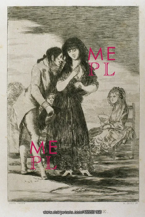 : Francisco Goya (1746-1828). Caprices. Plaque 7. Event thus h : Francisco Goya (1746-1828). Caprices. Plaque 7. Event thus h