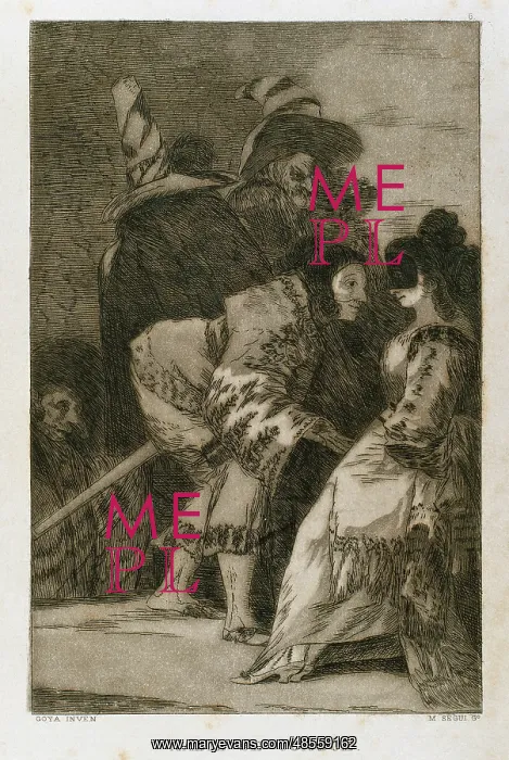 : Francisco Goya (1746-1828). Caprices. Plaque 6. Nobody knows : Francisco Goya (1746-1828). Caprices. Plaque 6. Nobody knows