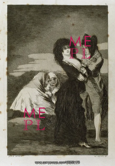 : Francisco Goya (1746-1828). Caprices. Plaque 5. Two of a kin : Francisco Goya (1746-1828). Caprices. Plaque 5. Two of a kin