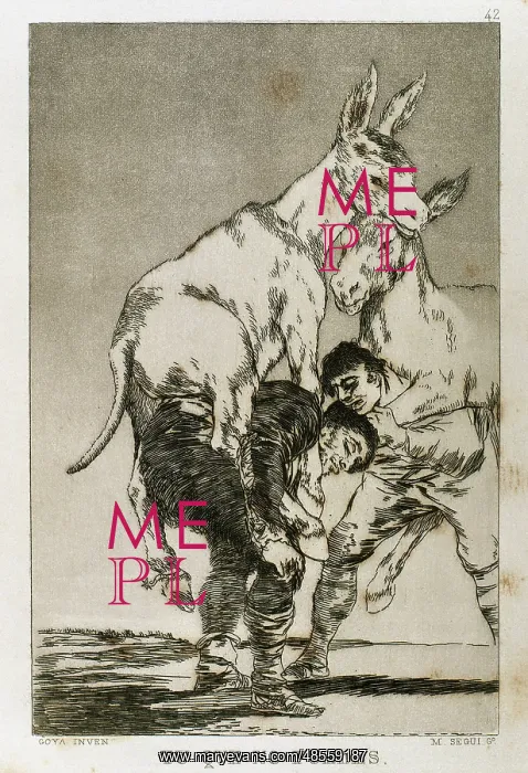 : Francisco Goya (1746-1828). Caprices. Plaque 42. Thou who ca : Francisco Goya (1746-1828). Caprices. Plaque 42. Thou who ca
