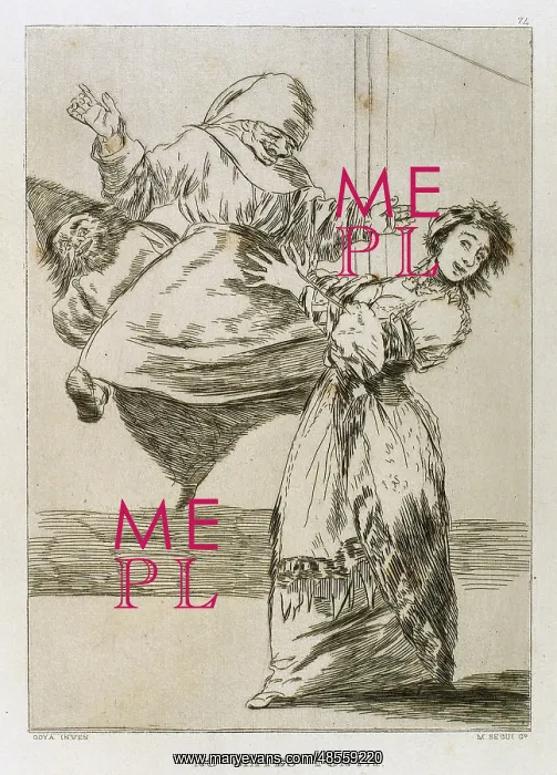 : Francisco Goya (1746-1828). Caprices. Plaque 74. Don't screa : Francisco Goya (1746-1828). Caprices. Plaque 74. Don't screa