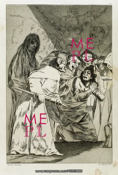 : Francisco Goya (1746-1828). Caprices. Plaque 58. Swalow it : Francisco Goya (1746-1828). Caprices. Plaque 58. Swalow it