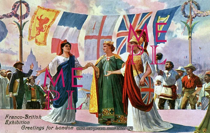 : Franco-British Exhibition - Marianne, England and Britannia : Franco-British Exhibition - Marianne, England and Britannia