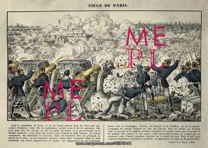 : Franco-Prussian War. Siege of Paris by the Prussian : Franco-Prussian War. Siege of Paris by the Prussian
