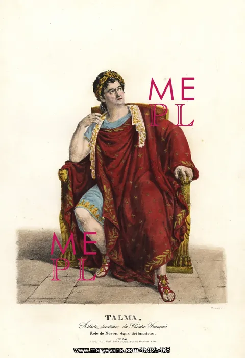 : Francois Joseph Talma as Nero in Britannicus, 1817 : Francois Joseph Talma as Nero in Britannicus, 1817