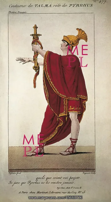 : Francois Joseph Talma playing Pyrrhus in the : Francois Joseph Talma playing Pyrrhus in the