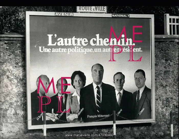 : Francois Mitterrand presidential campaign poster : Francois Mitterrand presidential campaign poster