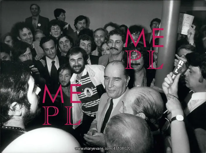 : Francois Mitterrand during presidential election process : Francois Mitterrand during presidential election process
