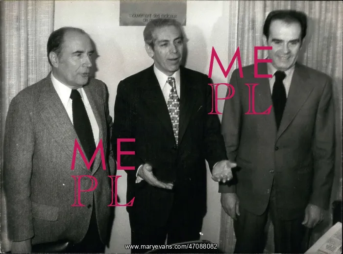 : Francois Mitterrand, Robert Fabre and Georges Marchais : Francois Mitterrand, Robert Fabre and Georges Marchais