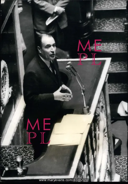 : Francois Mitterrand speaking in National Assembly, Paris : Francois Mitterrand speaking in National Assembly, Paris