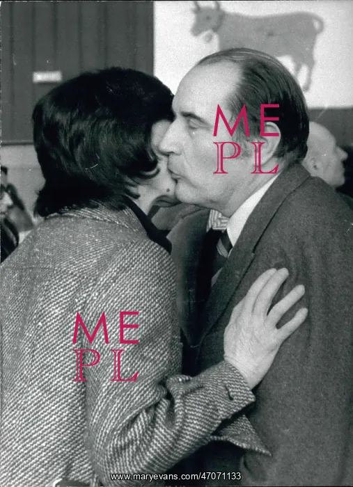 : Francois Mitterrand and his wife Danielle : Francois Mitterrand and his wife Danielle