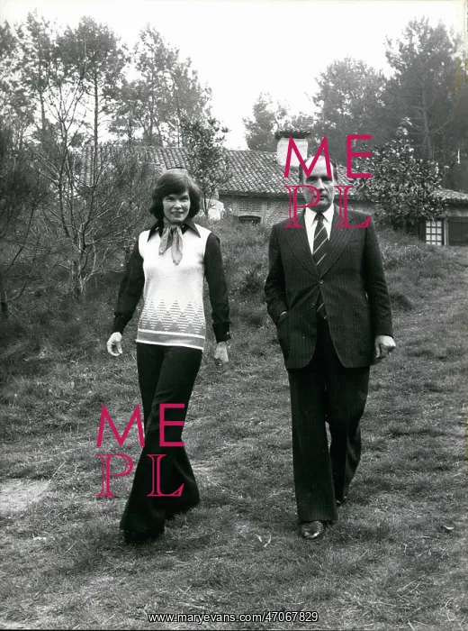 : Francois Mitterrand and wife Danielle, Easter weekend : Francois Mitterrand and wife Danielle, Easter weekend