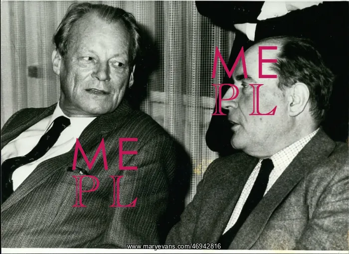 : Francois Mitterrand and Willy Brandt, Nuremberg : Francois Mitterrand and Willy Brandt, Nuremberg