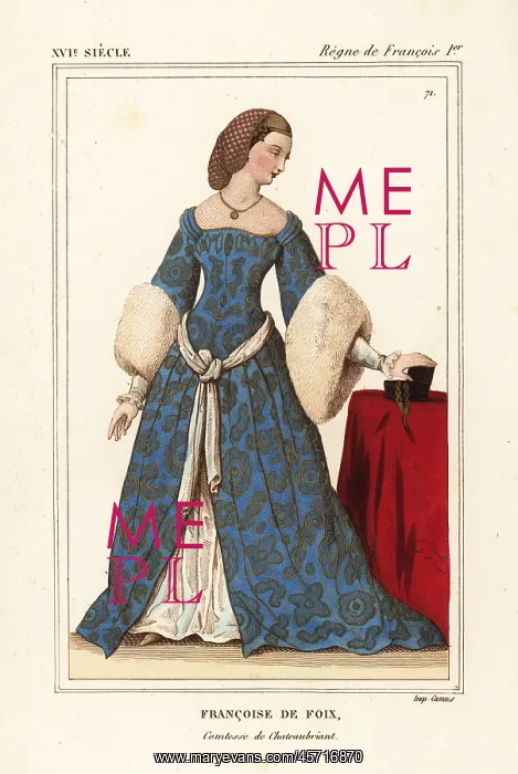 : Francoise de Foix, mistress to King Francis : Francoise de Foix, mistress to King Francis
