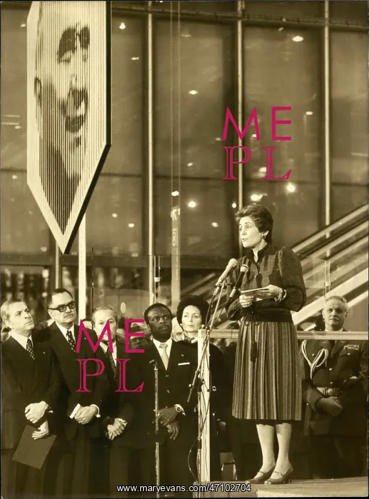 : Francoise Giround at opening of Pompidou Centre, Paris : Francoise Giround at opening of Pompidou Centre, Paris