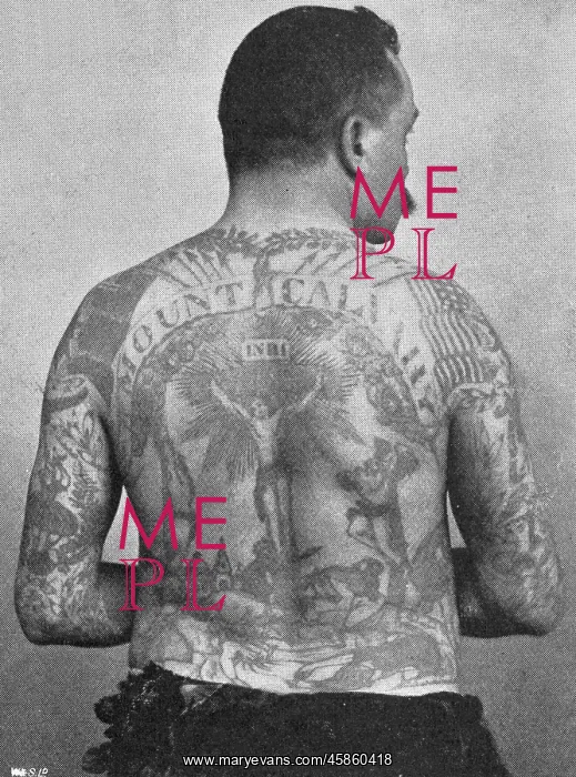 : Frank de Burgh, tattooed man, 1897 : Frank de Burgh, tattooed man, 1897