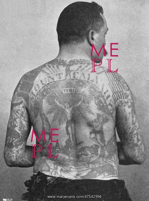 : Frank de Burgh, tattooed man, 1897 : Frank de Burgh, tattooed man, 1897