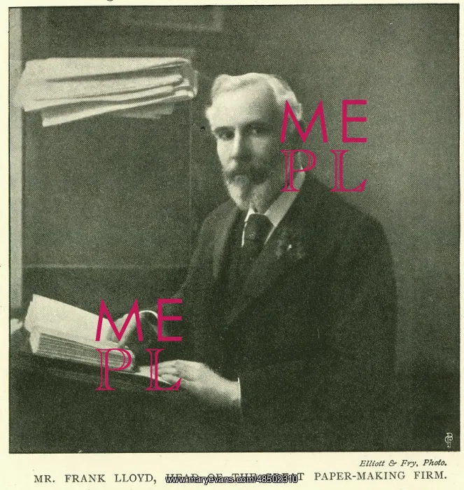  : Frank Lloyd, head of the paper-making firm