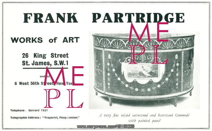 : Frank Partridge Advertisement : Frank Partridge Advertisement