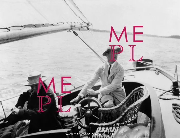 : Franklin D. Roosevelt sailing at Campobello in : Franklin D. Roosevelt sailing at Campobello in