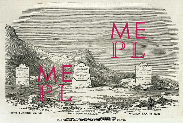 : Franklin expedition - three graves at Cape Riley : Franklin expedition - three graves at Cape Riley