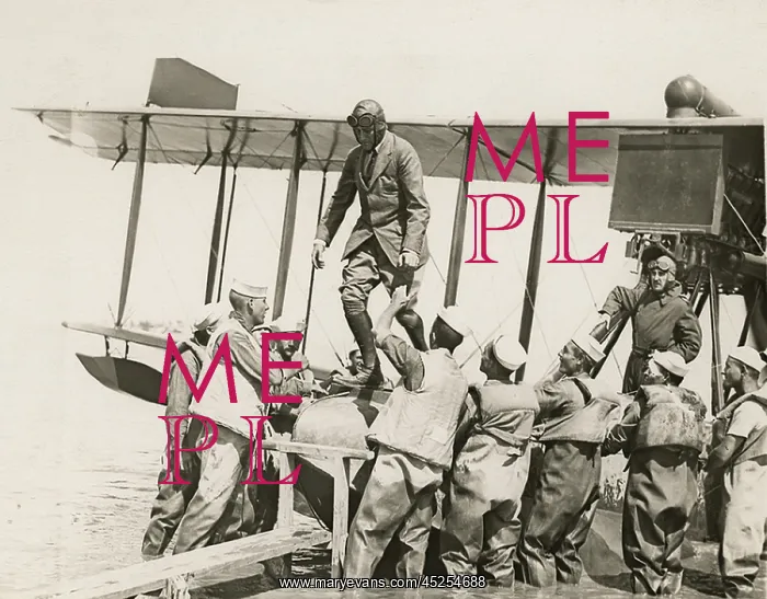 : Franklin Roosevelt, Asst. Navy Sec. leaves a seaplane : Franklin Roosevelt, Asst. Navy Sec. leaves a seaplane