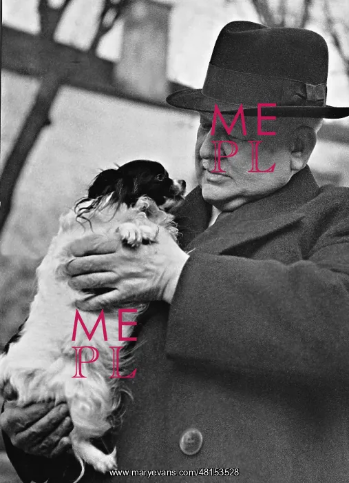 : Franz Lehar with his dog, 1940 : Franz Lehar with his dog, 1940