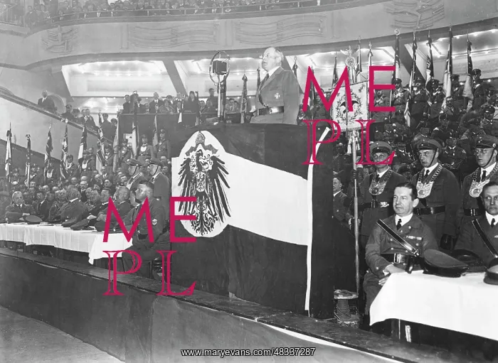 : Franz Seldte at a demonstration of the Stahlhelm, circa : Franz Seldte at a demonstration of the Stahlhelm, circa