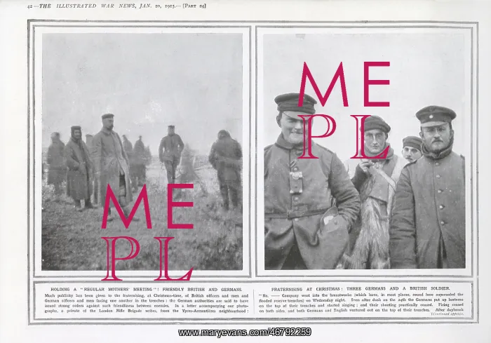 : Fraternising at Christmas, 1914 : Fraternising at Christmas, 1914