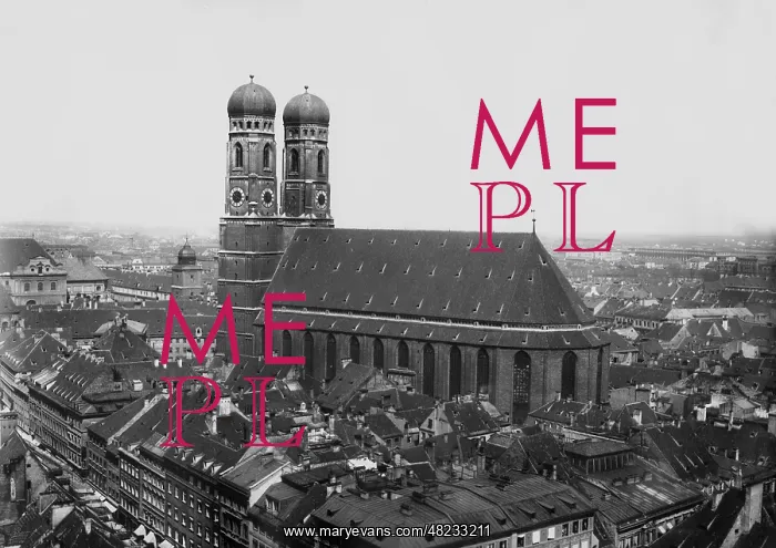 : Frauenkirche in Munich around 1900 : Frauenkirche in Munich around 1900