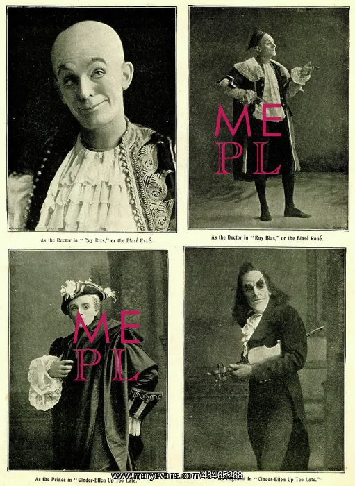  : Fred Storey, actor, in three different theatrical roles