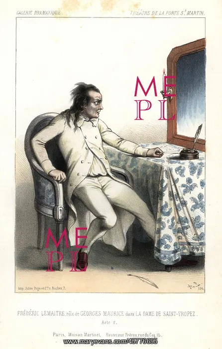 : Frederic Lemaitre as Georges Maurice in La : Frederic Lemaitre as Georges Maurice in La