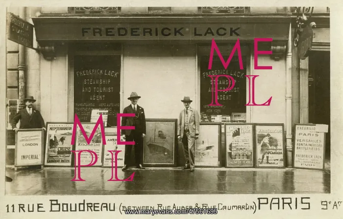 : Frederick Lack, steamship and tourist agent : Frederick Lack, steamship and tourist agent