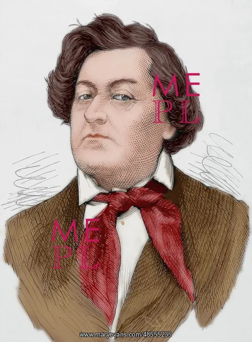 : Frederick Lemaitre (1800-1876). Portrait. Colored engraving : Frederick Lemaitre (1800-1876). Portrait. Colored engraving