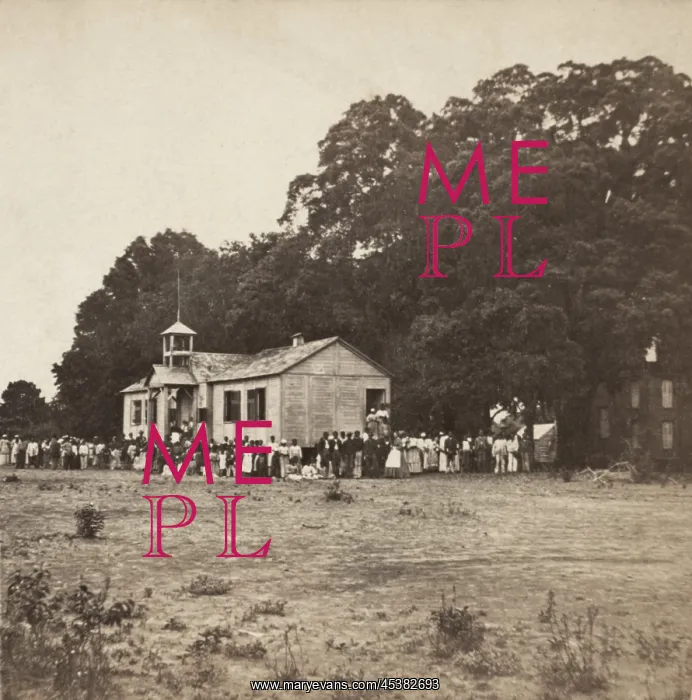 : Freedmen and their children in front of Miss : Freedmen and their children in front of Miss