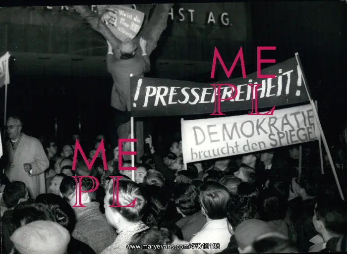 : Freedom of the press demonstration, West Berlin, Germany : Freedom of the press demonstration, West Berlin, Germany