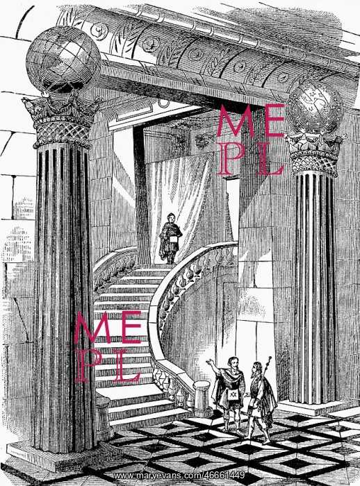 : freemason, entrance to the temple of a Masonic : freemason, entrance to the temple of a Masonic