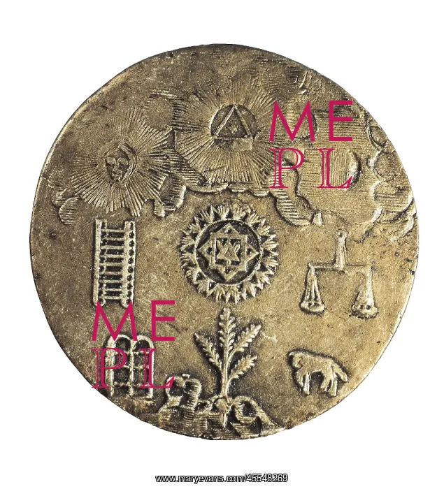 : Freemason seal of the 19th century with different : Freemason seal of the 19th century with different