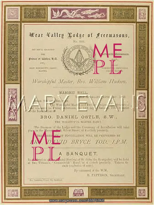 : FREEMASON'S INVITATION : FREEMASON'S INVITATION