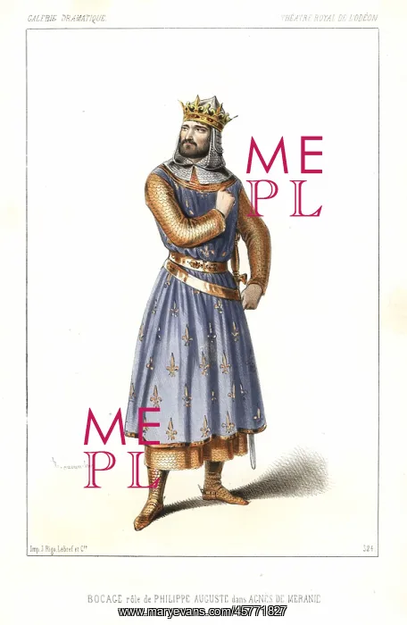 : French actor Bocage as Philippe Auguste in : French actor Bocage as Philippe Auguste in