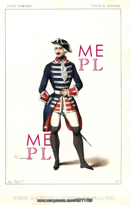 : French actor Desbirons as Sylvandre in Les : French actor Desbirons as Sylvandre in Les