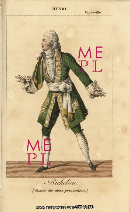 : French actor Henri as Richelieu in Soiree : French actor Henri as Richelieu in Soiree