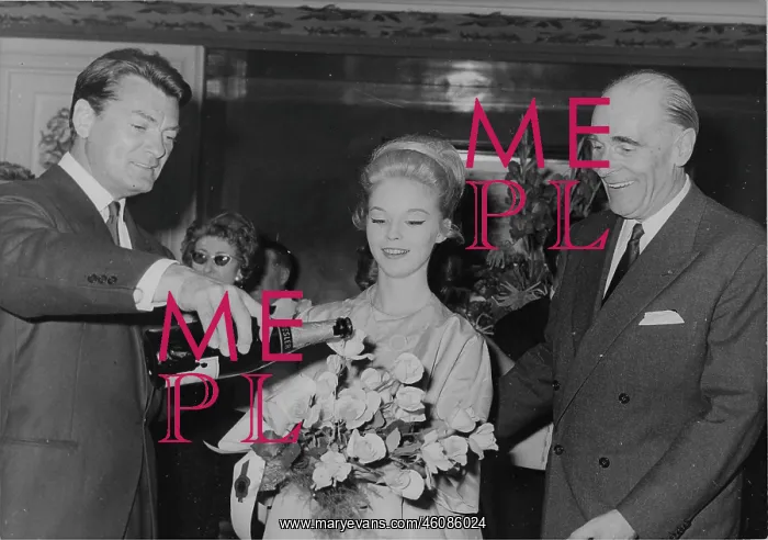 : The French actor Jean Marais (left) with British : The French actor Jean Marais (left) with British